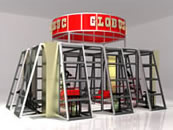 Выставочные стенды из конструктора Joker-Tritix-Uno «Глобус», 6х6м
